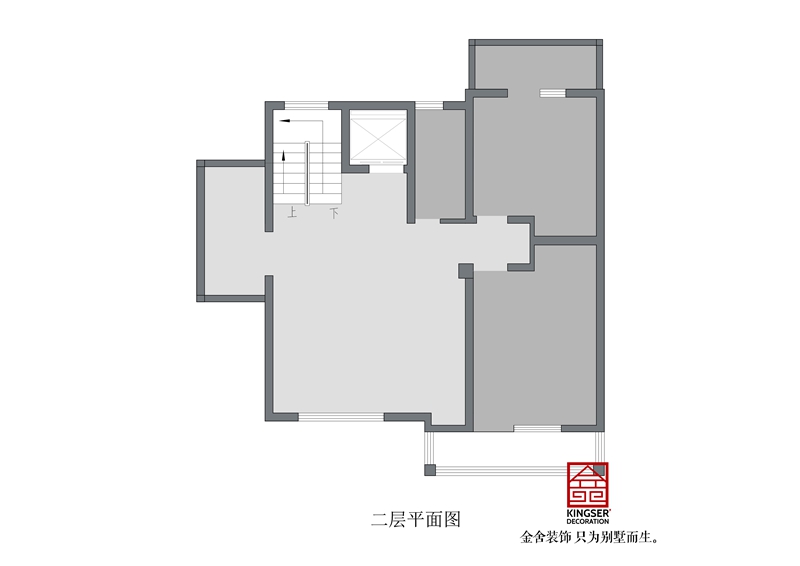 西山林語二期-二層原始平面圖